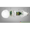 Умная SMART LED лампа,  дистанционное управление 6W E27 RGBW (2700К + RGB)