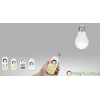 Умная SMART LED лампа,  дистанционное управление 6W E27 RGBW (2700К + RGB)